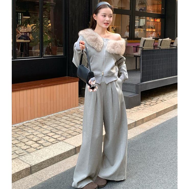 ファーカラー オフショルダー ジップアップ | Bifrost | 詳細画像15 