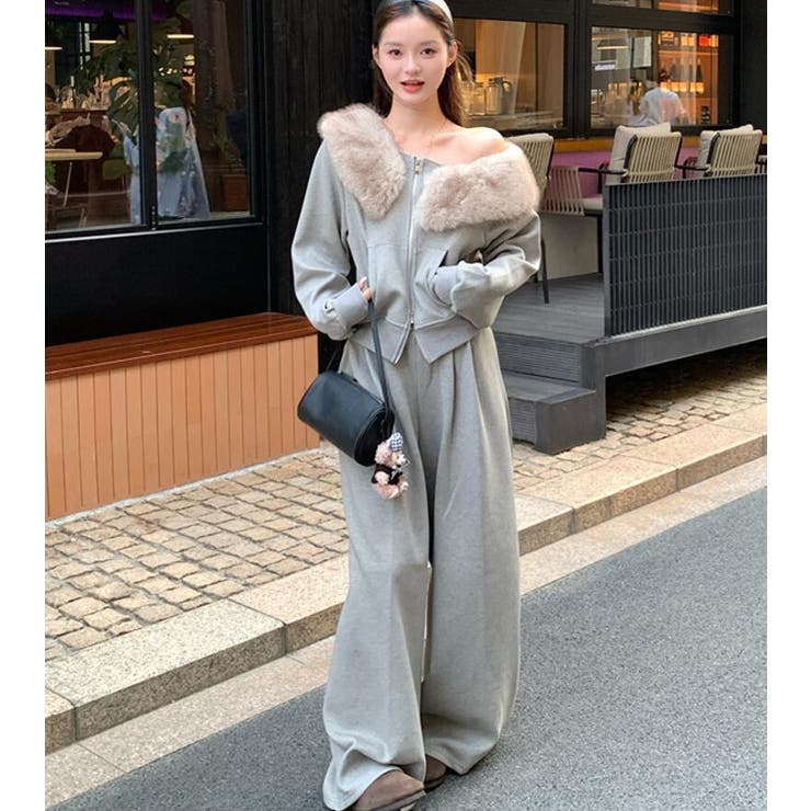 ファーカラー オフショルダー ジップアップ | Bifrost | 詳細画像16 