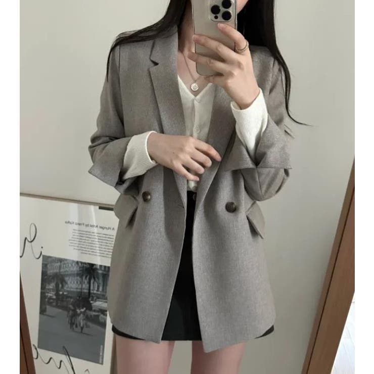 ライトグレー | テーラードジャケット【韓国ファッション】 | Bifrost