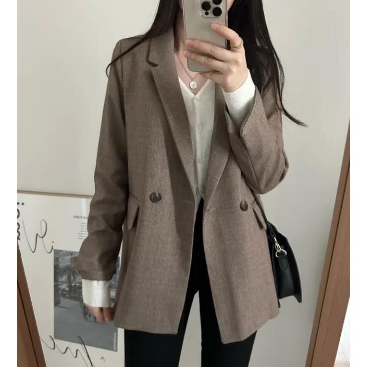 キャメル | テーラードジャケット【韓国ファッション】 | Bifrost