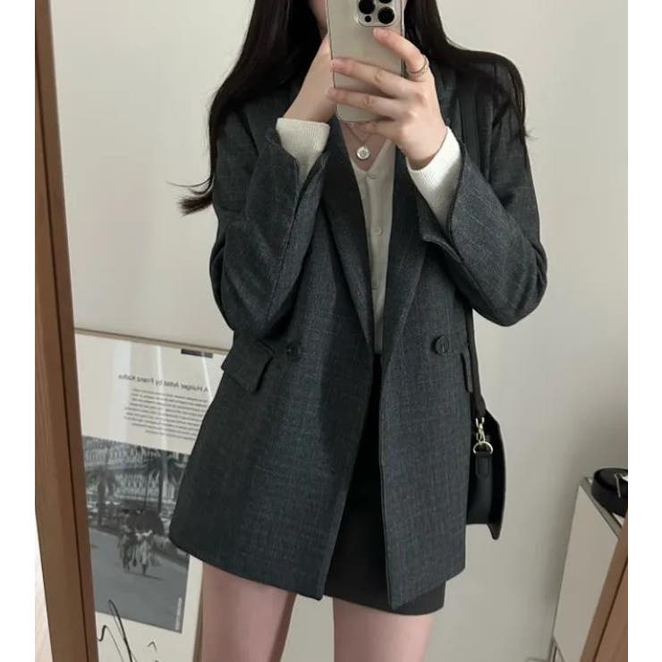 ダークグレー | テーラードジャケット【韓国ファッション】 | Bifrost