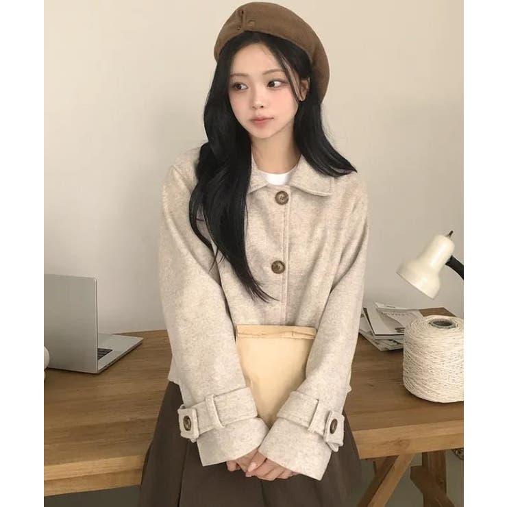 ベージュ | ショートコート【韓国ファッション】 | Bifrost