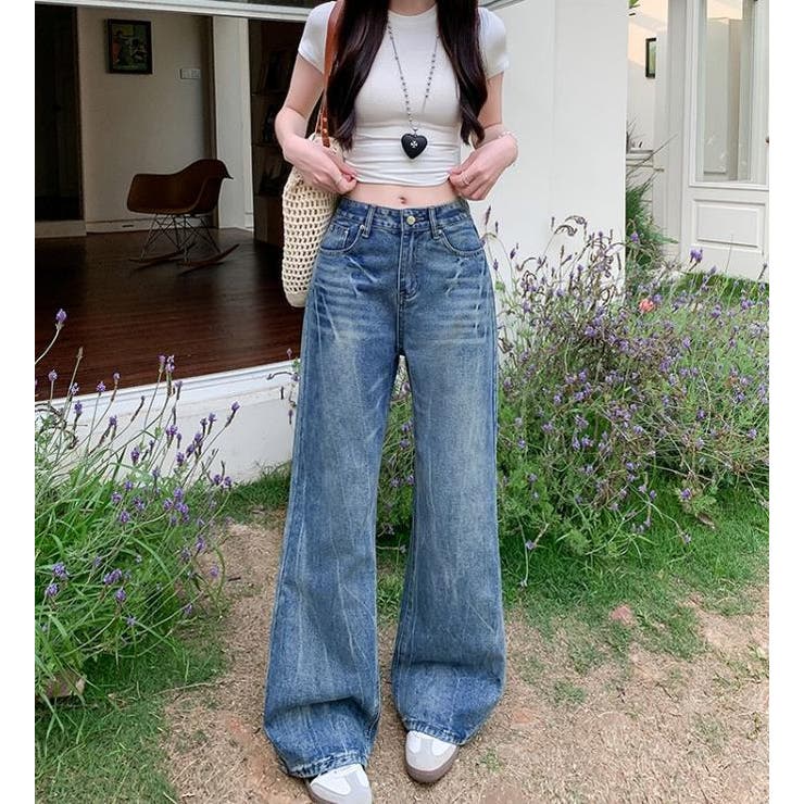 レギュラーなシルエットでスタイリッシュなデニムパンツ【韓国ファッション】 | Bifrost | 詳細画像1 