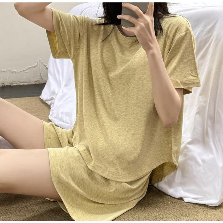 通気性が良さそう,ディテール可愛い2枚セットアップの家居服 通気性が良さそう,ディテール可愛い2枚セットアップの家居服