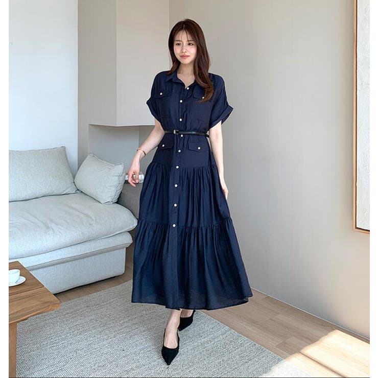 ☆韓国トレンド シャツワンピース ３カラー 春秋 GIY22S009-a01.jpg