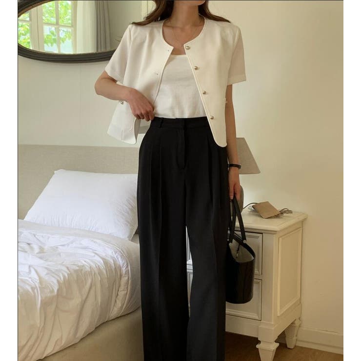 NOBLE ショートスリーブジャケット green label relaxing ジャケット テーラードジャケット