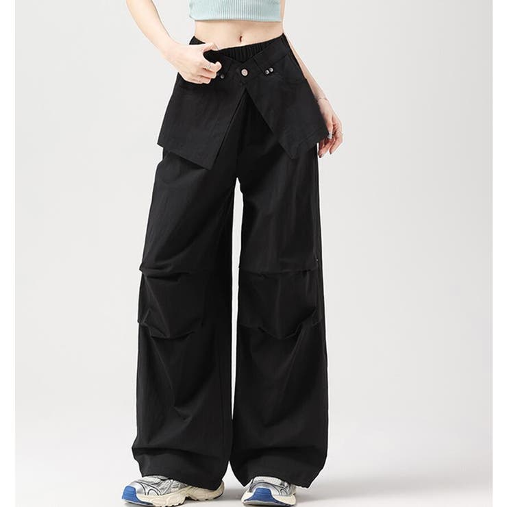 ユニークカットアウトワイドパンツ[品番：UZ000010717]｜Bifrost