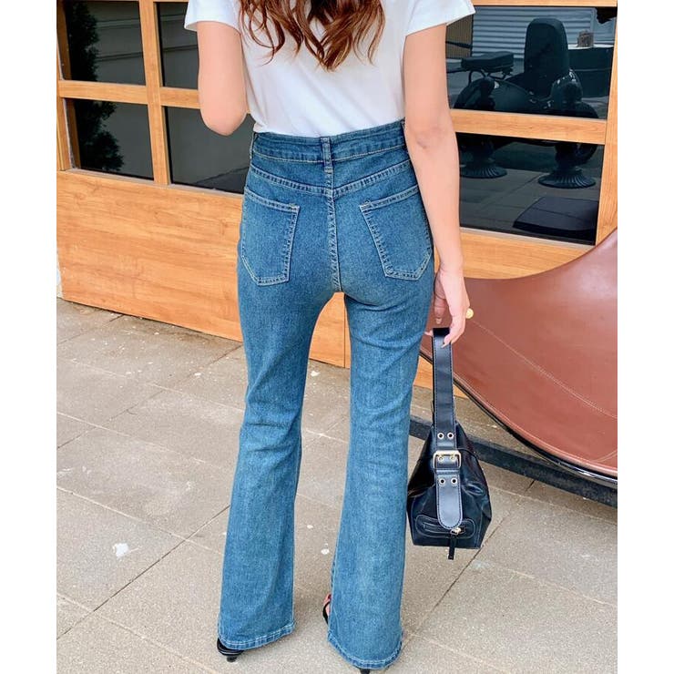 brrrsos フレアデニム flexwitme brrrsos,jellyyabashi着用 黒フレア