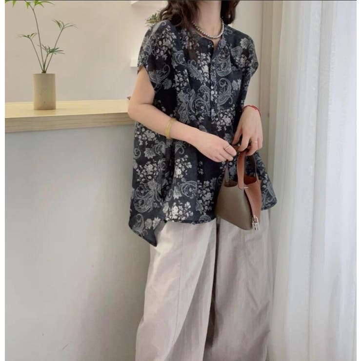 ショートスリーブ シャツ（コットン&シルク） グリーン - LOEWE