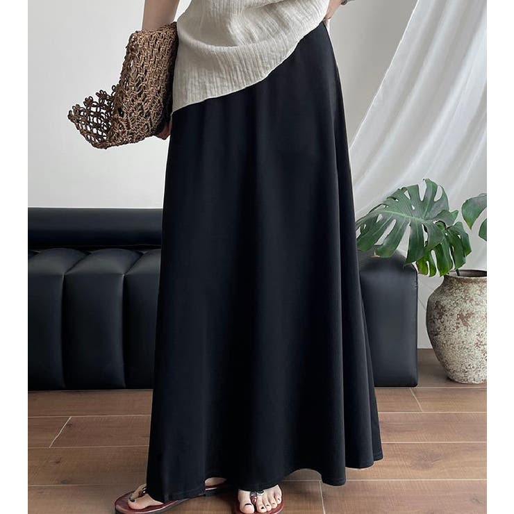 【Leus】Nice wrap skirt ロング スカート ★韓国人気★ Leus 】Luster layer skirt ロング スカート☆韓国人気