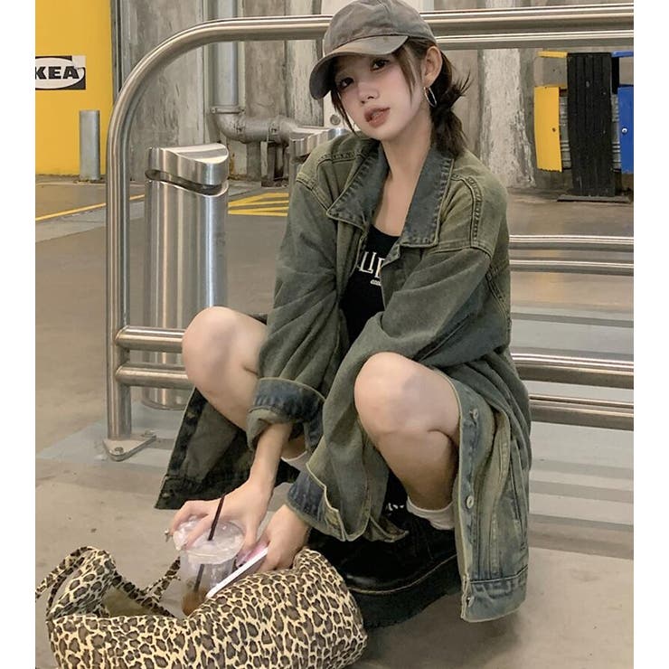 【boohoo 】オーバーサイズ デニム シャツドレス 送料込 オーバーサイズ フィット デニム シャツ