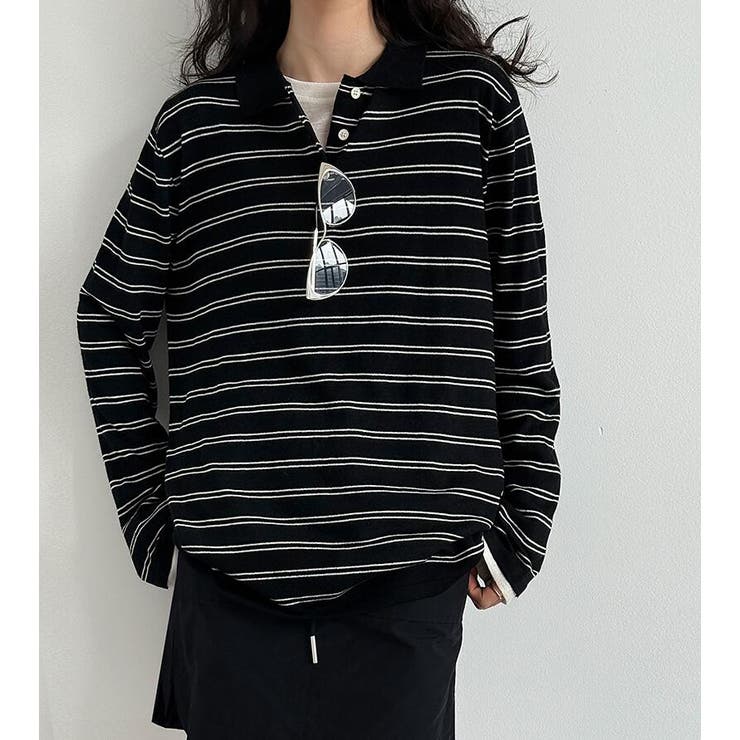 FR2 梅　ストライプニットポロシャツ ストライプニットポロシャツ - ストライプ | ZARA Japan / 日本