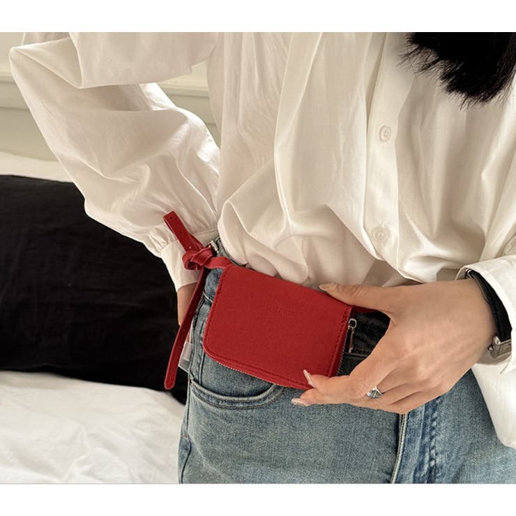 レッド | ウエストポーチ【韓国ファッション】 | Bifrost