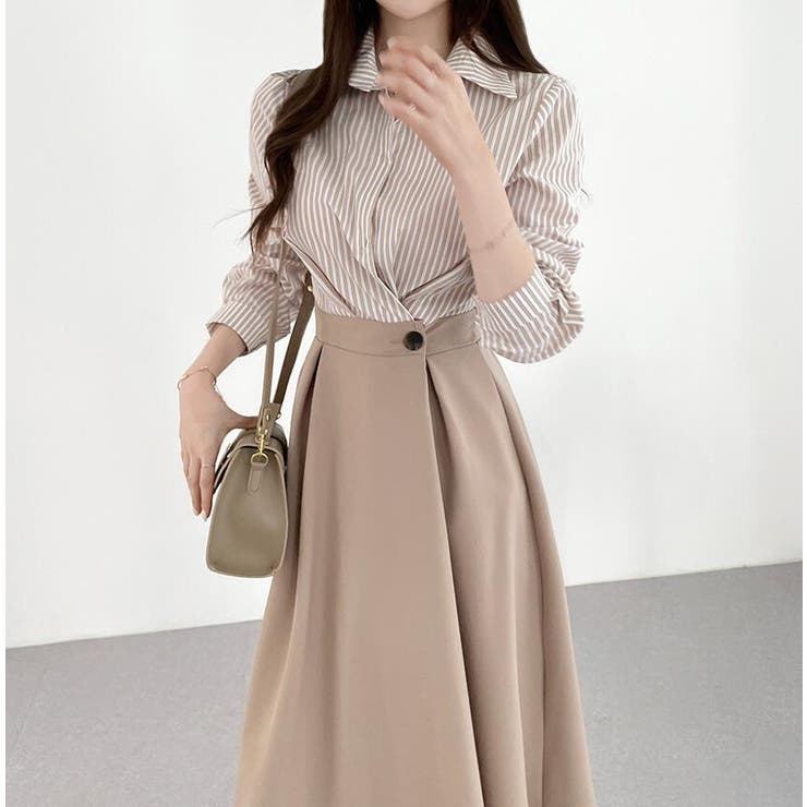 ベージュ | ワンピース【韓国ファッション】 | Bifrost