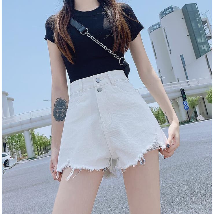 デニムショートパンツ【韓国ファッション】[品番：UZ000009947