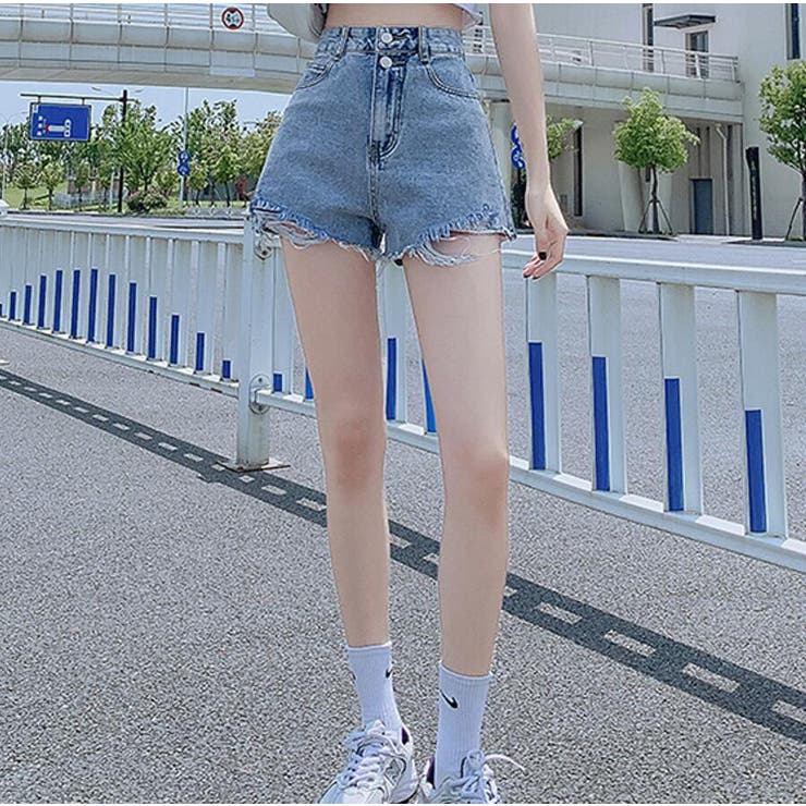デニムショートパンツ【韓国ファッション】[品番：UZ000009947