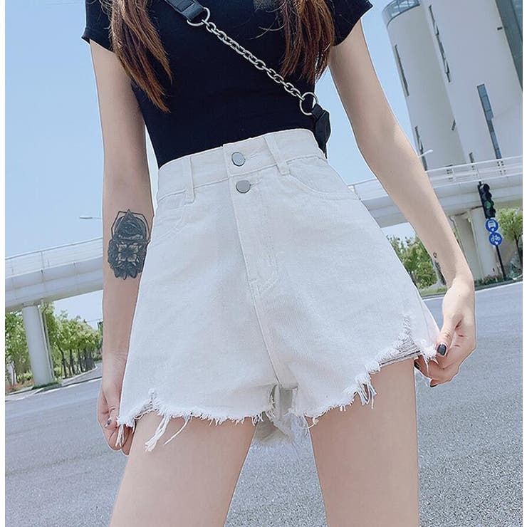 デニムショートパンツ【韓国ファッション】[品番：UZ000009947