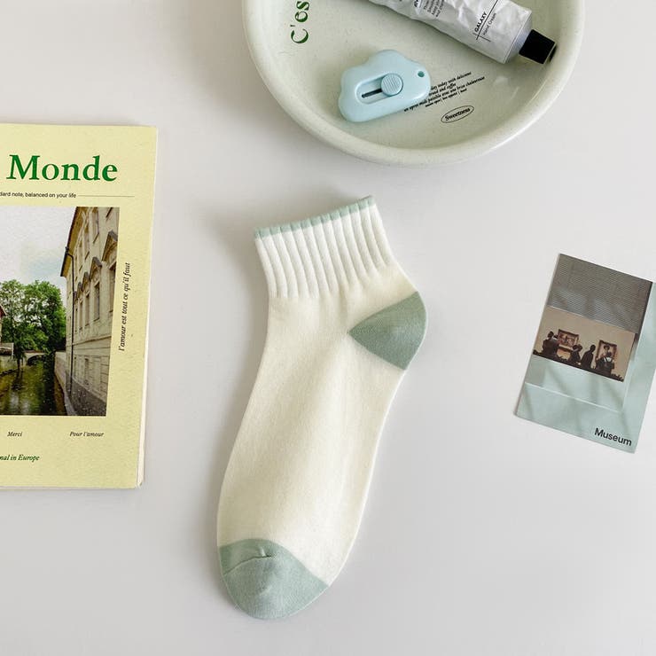 グリーン | ソックス【韓国ファッション】 | Bifrost