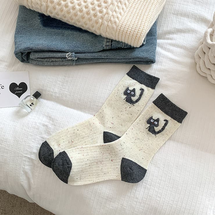 アイボリー | ソックス【韓国ファッション】 | Bifrost