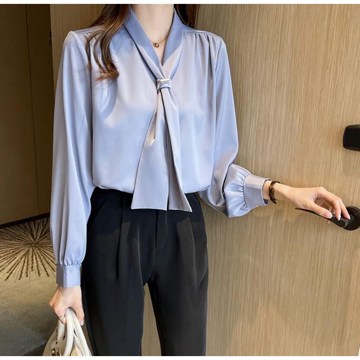 ボウタイブラウス【韓国ファッション】 | Doula Doula | 詳細画像4 