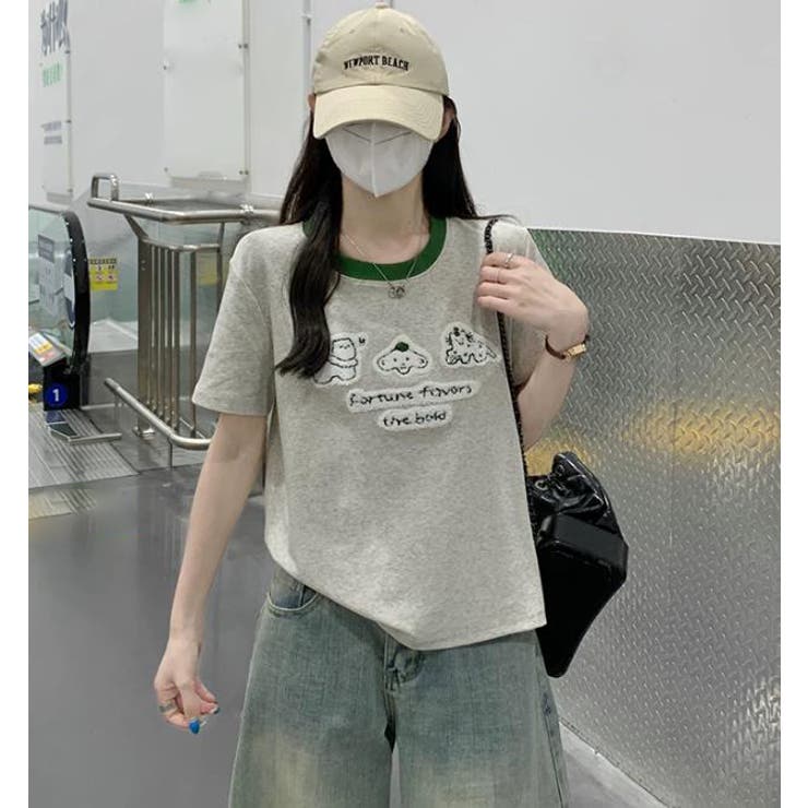 グレー | Ｔシャツ【韓国ファッション】 | Bifrost