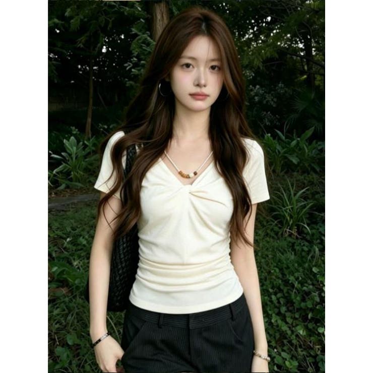 ベージュ | Ｔシャツ【韓国ファッション】 | Bifrost