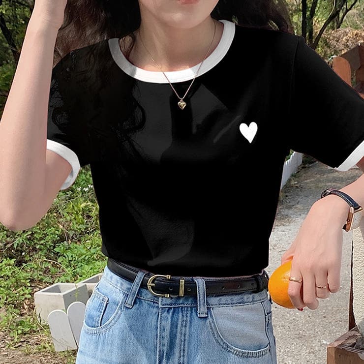 ラウンドネック バイカラー Tシャツワンピ ウエストコード付 長袖 ワンピース レース襟 ラウンドネック バイカラー ワンピ