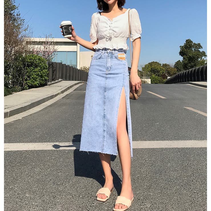 Bifrost デニムスカート 21春夏商品 韓国ファッション 品番 Uz Bifrost ビフレスト のレディース ファッション通販 Shoplist ショップリスト