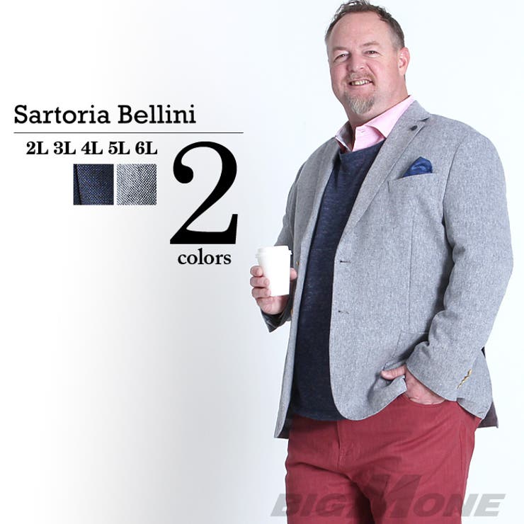SARTORIA BELLINI 綿麻シャンブレージャケット | 大きいサイズの店ビッグエムワン  | 詳細画像1 
