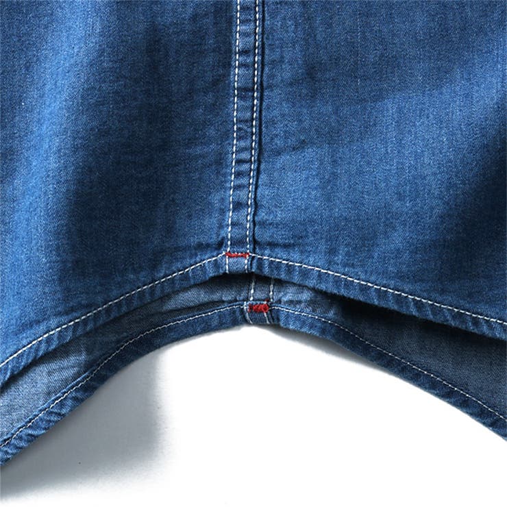 DANIEL DODD 両ポケット付ライトオンスデニム半袖ワークシャツ | 大きいサイズの店ビッグエムワン  | 詳細画像9