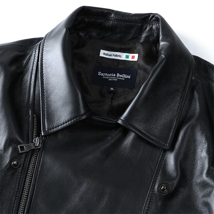 大きいサイズ】【メンズ】SARTORIA BELLINI ラムレザーダブルライ