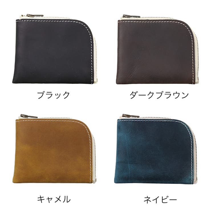 Binich(ビニッチ)財布メンズフォグワックスレザーウォレットミニ財布コンパクト本革L字ファスナー薄いスリムシンプル革コインケース小銭入れさいふサイフ小さいオイルレザーおしゃれビジネス
