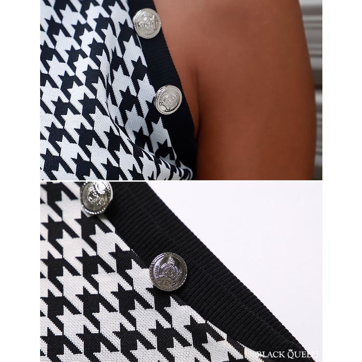 千鳥柄ノースリトップス【藤木そら着用】grady | BLACK QUEEN  | 詳細画像12 