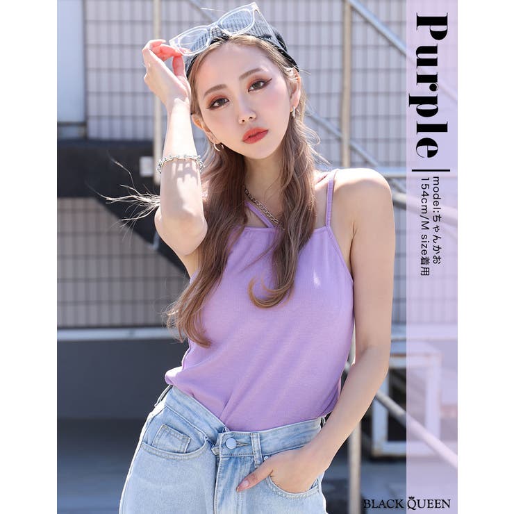 「MIRROR STOKE」 キャミソールブラウス MEDIUM ブルー レディース NAVY SARARI ブラトップキャミソール レディース