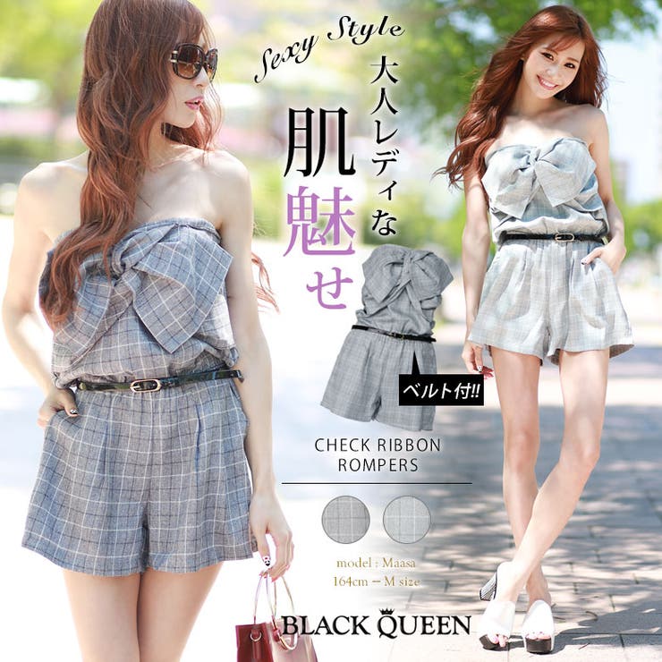 チェックリボンロンパース 品番 qw Black Queen ブラッククイーン のレディースファッション通販 Shoplist ショップリスト
