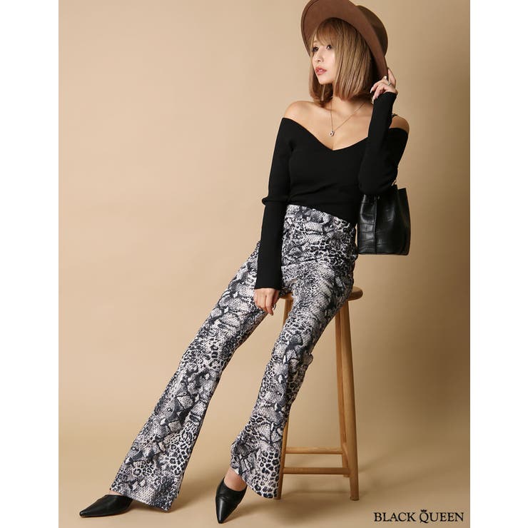 ギャル フレアパンツ パンツ[品番：BCQW1875458]｜BLACK QUEEN