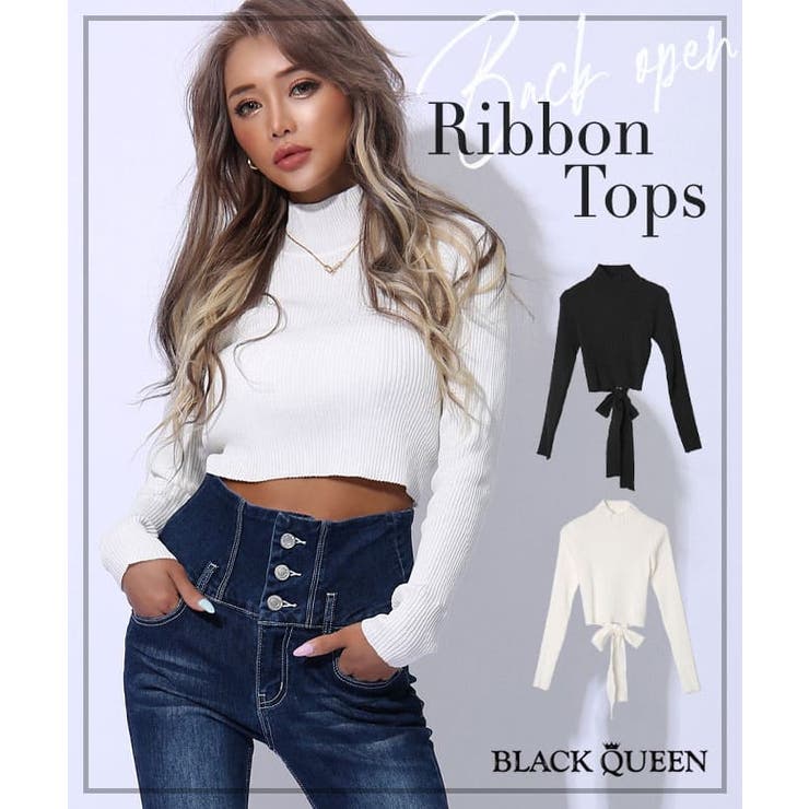 バック開きリボントップス【藤木そら着用】mavily[品番：BCQW1875990