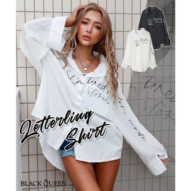 レタリングシャツ【藤木そら着用】kegy[品番：BCQW1876017]｜BLACK