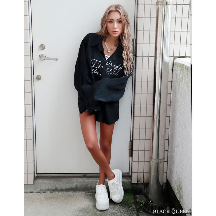 レタリングシャツ【藤木そら着用】kegy[品番：BCQW1876017]｜BLACK