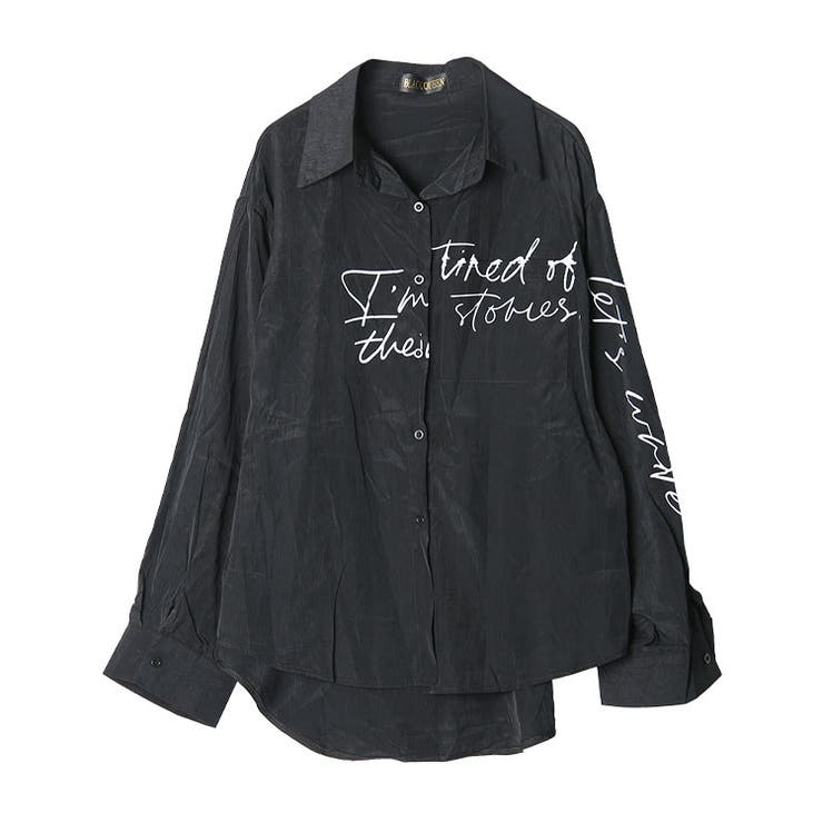 レタリングシャツ【藤木そら着用】kegy[品番：BCQW1876017]｜BLACK