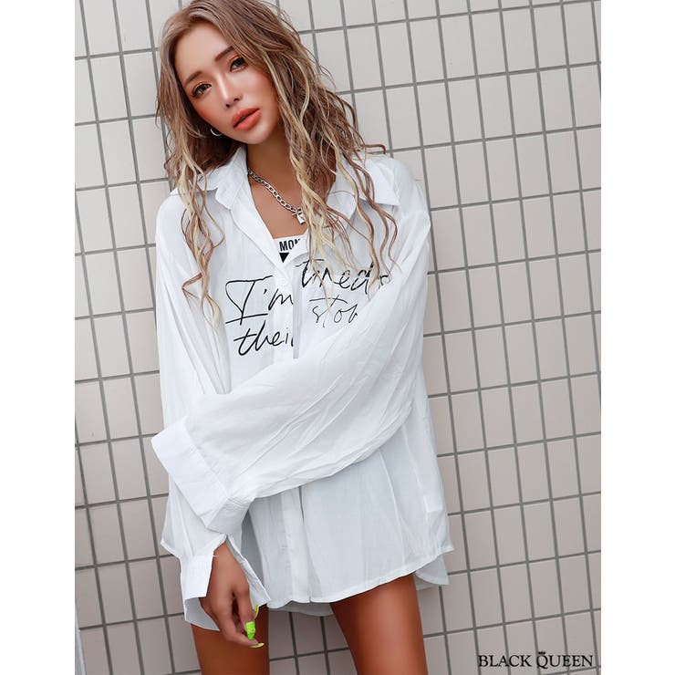 レタリングシャツ【藤木そら着用】kegy[品番：BCQW1876017]｜BLACK