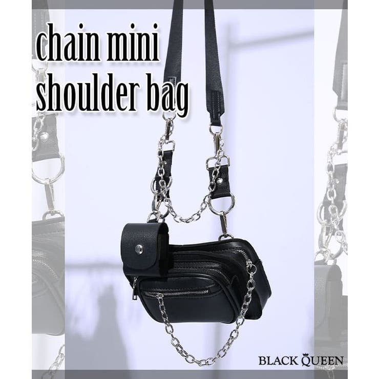 チェーン付きミニショルダーバッグ｜kegy[品番：BCQW1876016]｜BLACK