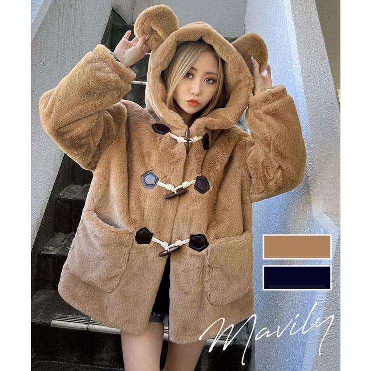 【まめた】伊太利屋 アンゴラ混 ウールコート アニマル ラクーンファー まめた】伊太利屋 アンゴラ混 ウールコート アニマル ラクーンファー