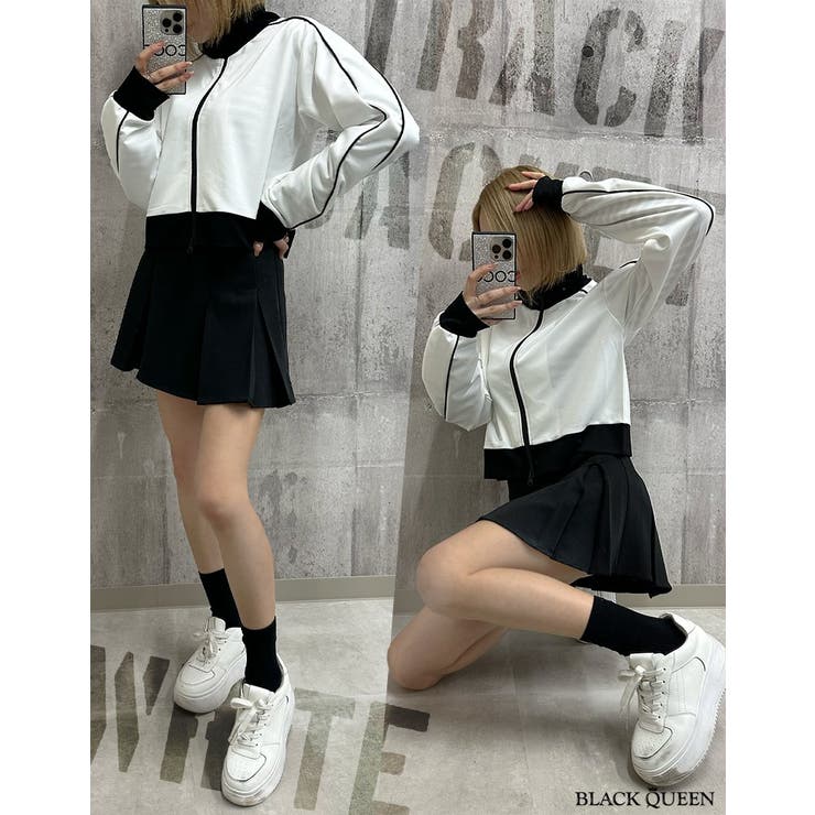 ショートトラックジャケット【ちゃんかお着用】mavily | BLACK QUEEN  | 詳細画像2 