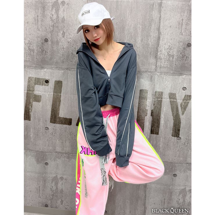 サイドデザインスウェットパンツ[品番：BCQW1876752]｜BLACK QUEEN