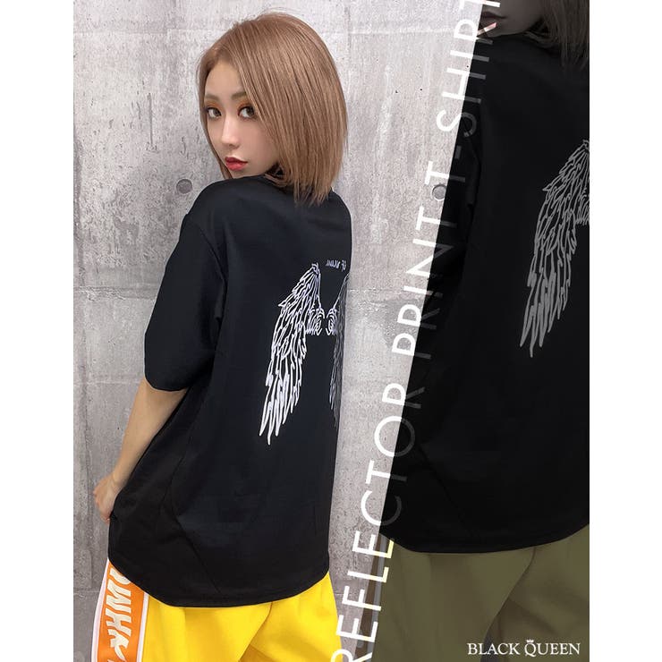 完売品 新品タグ付 リフレクティブロゴウインドクルーネック プルオーバー 黒 Ｌ リフレクタープリントTシャツ【ちゃんかお着用】[品番：BCQW1876756