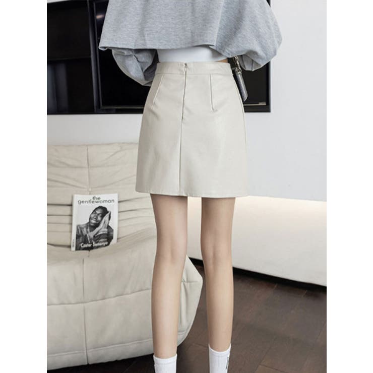 サイドジッパーミニスカート[品番：BCQW1876634]｜BLACK QUEEN