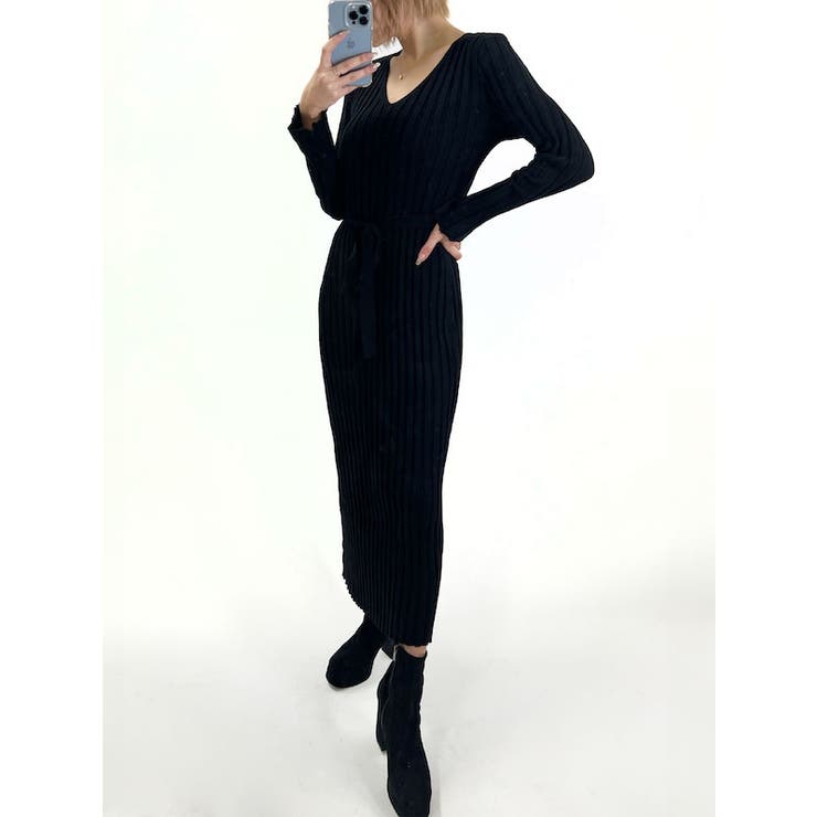 BLACK QUEEN ニットワンピース ロングタイトワンピース[品番：BCQW1876697]｜BLACK QUEEN （ブラック