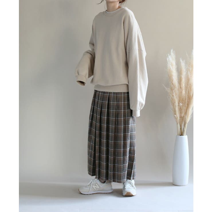 プリーツロングチェックスカート【2021a/w】[品番：BCQW1875864