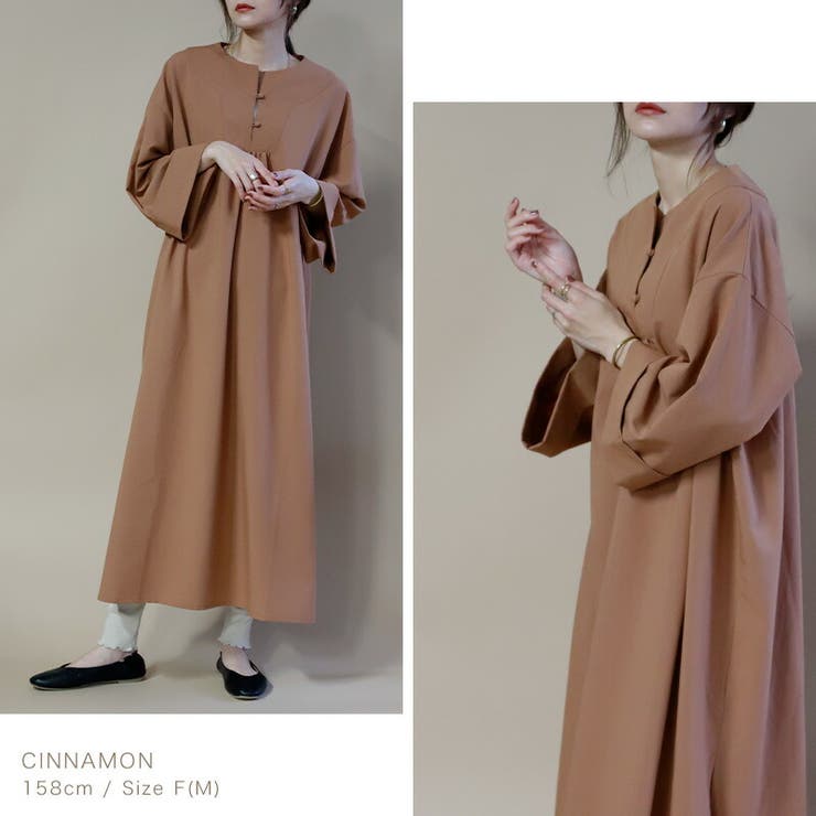 リネンタッチカフタンワンピース[品番：BCQW1875980]｜NOAHL（ノアル